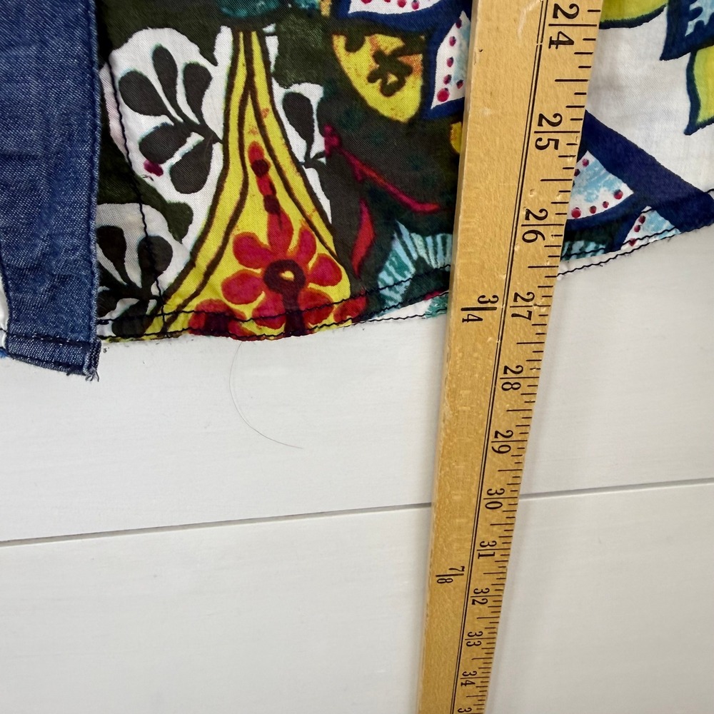 Desigual MAURICIO Patchwork Button Down Shirt Flo… - image 14